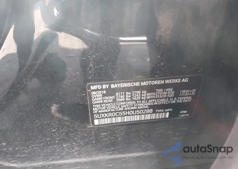 2017 BMW 740I из США, поврежденный, VIN WBA7E2C34HG740569